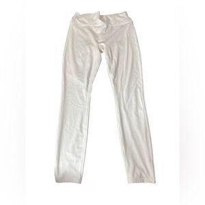 Fabletics White High-Waisted Leggings. Size large wide waistband.